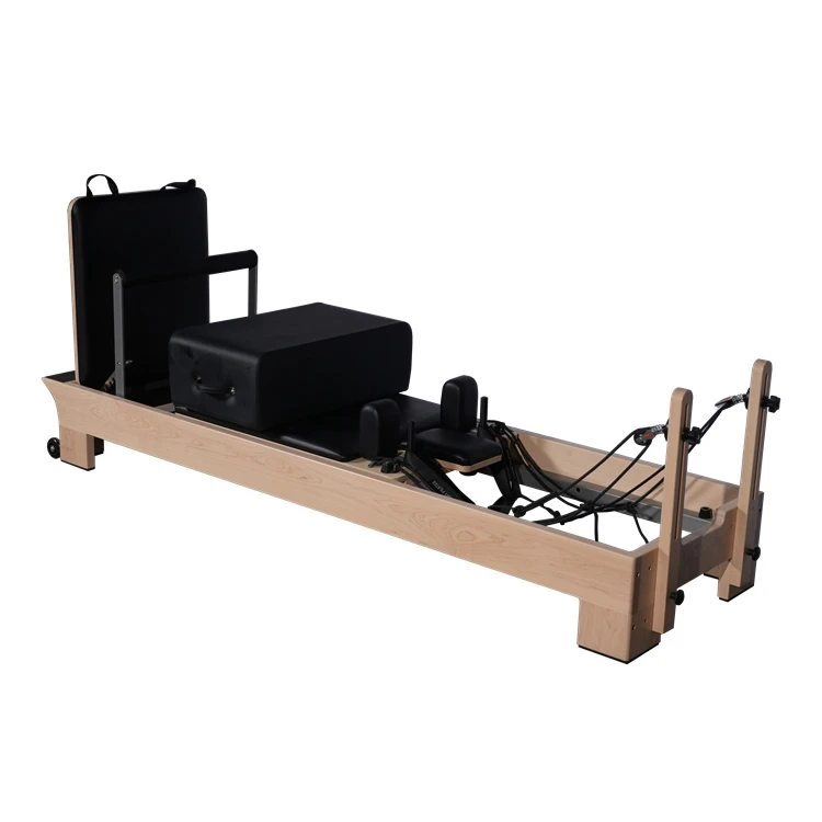Hot Sale Reformer Pilates Comercial Use Built-In Footbar Maple Pilates Studio Reformer Yoga Bed Pilates Reformer