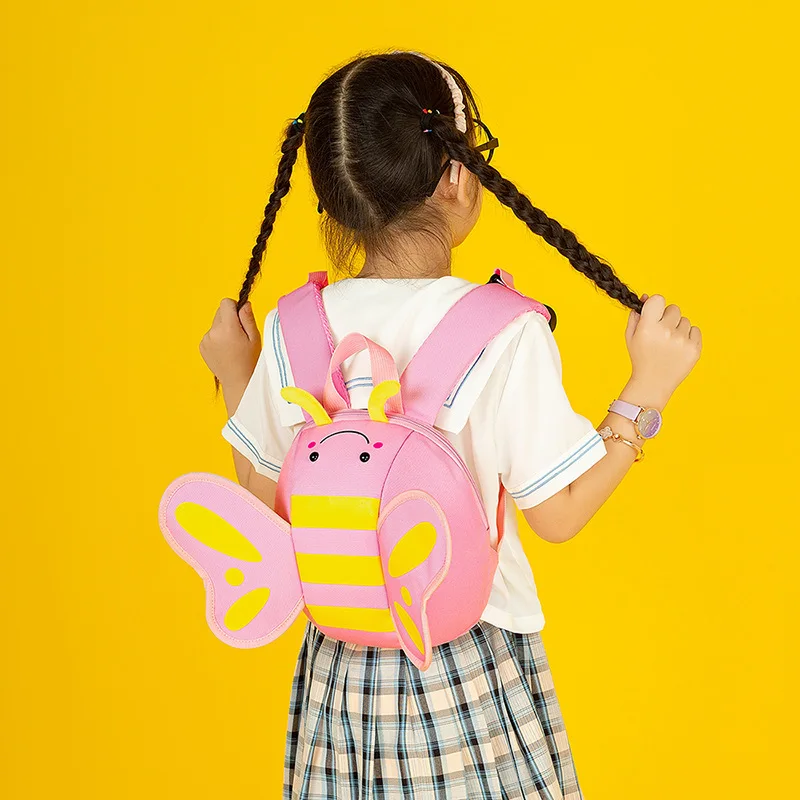 Cute Bee Shape Backpack for Girls Cartoon School Bag Fashionable Children's Purse Women's Backpack for Students School Season