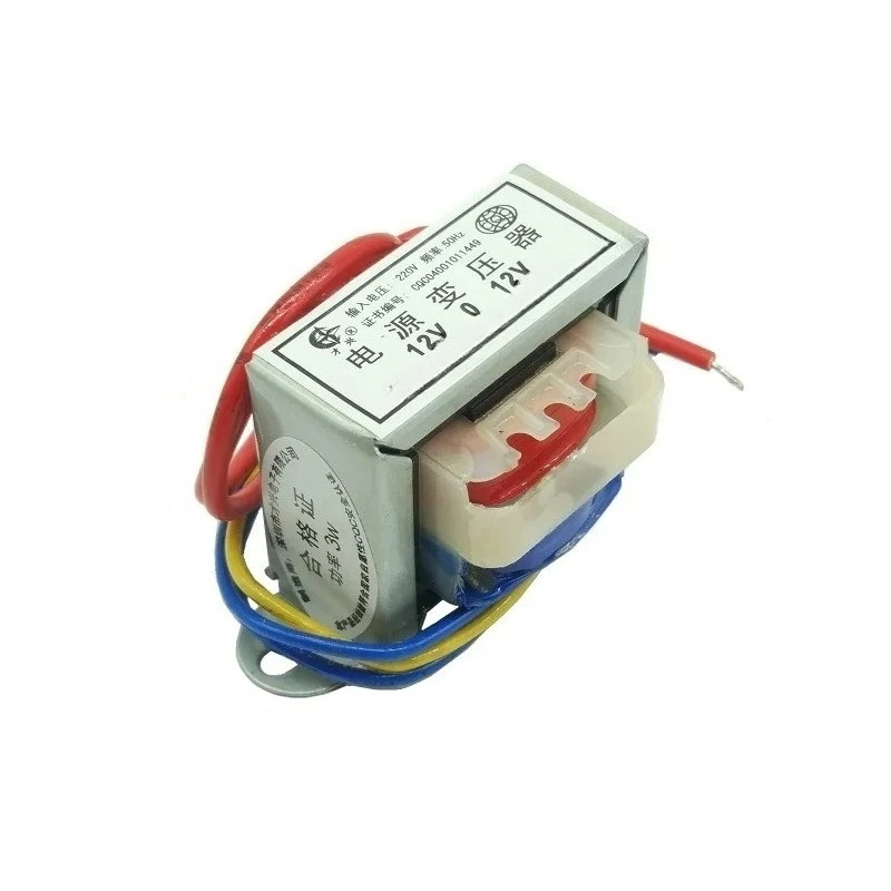 Transformador de potencia EI41 x 15, DB-3VA, 3W, 220V a 12V x 2 dual, 12V, 0,125A, tensão dupla