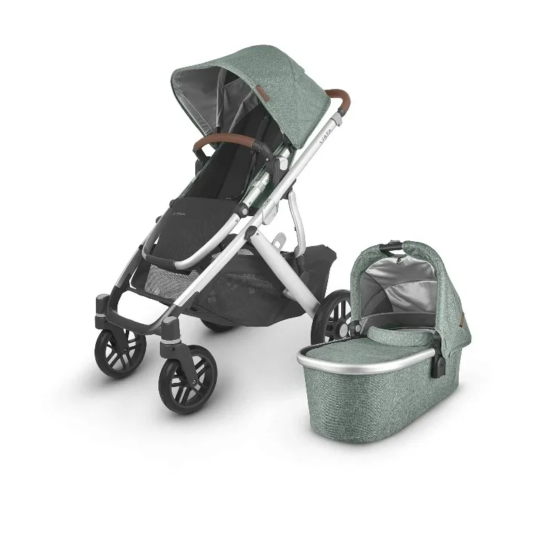 Remise d'été de 50% qualité réelle UPPAbaby VISTAS V2 poussette Emmett Green Melange