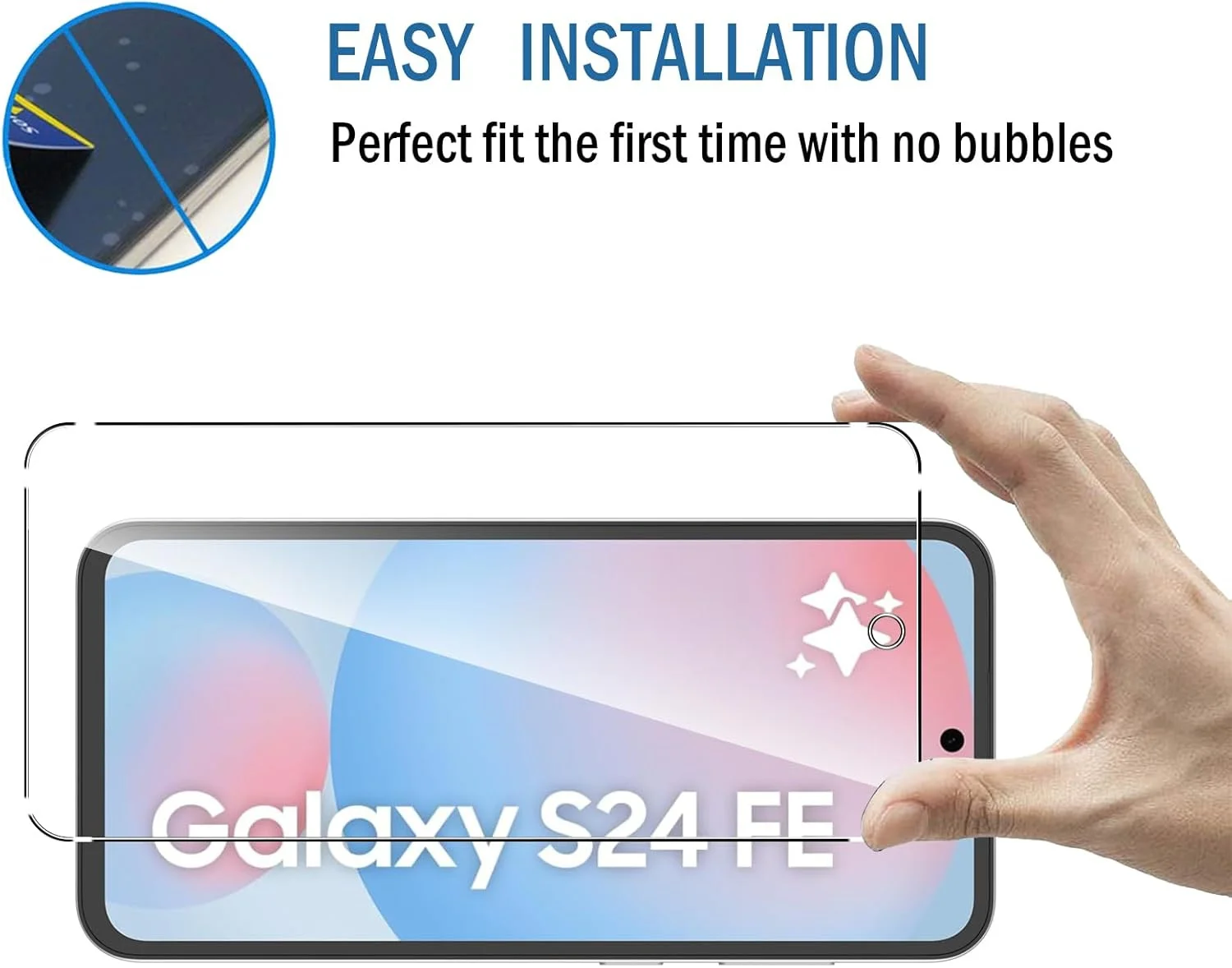 For Samsung Galaxy S24FE tempered glass high-definition explosion-proof screen protector glass film 1/4piece