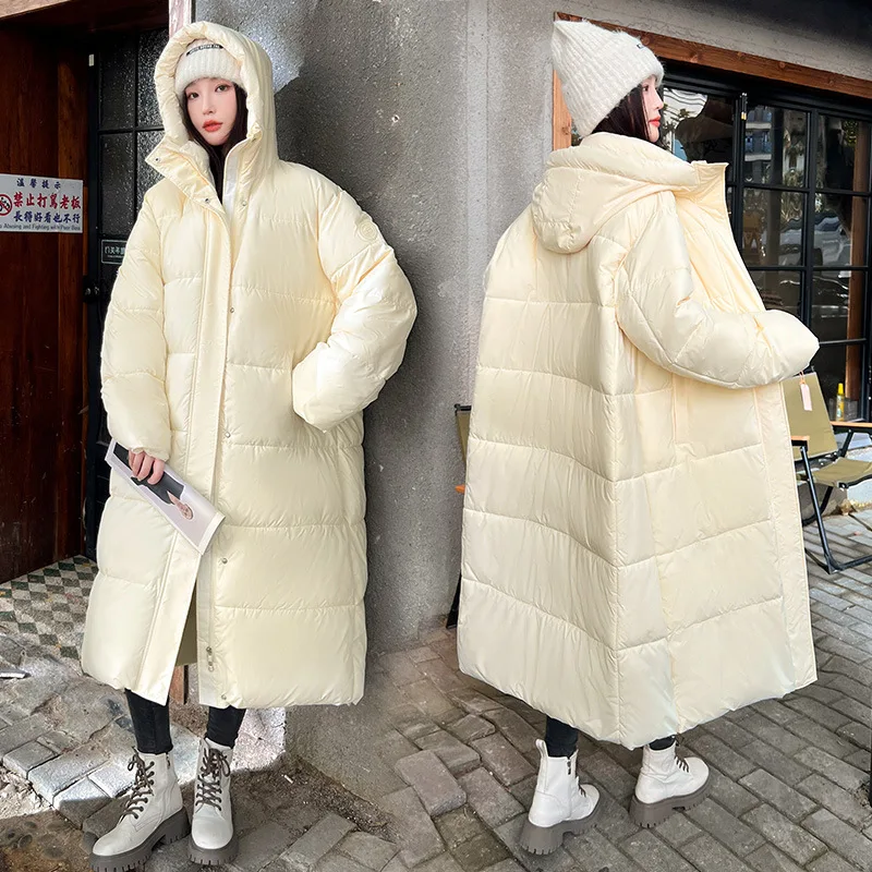 

Длинные парки, пальто, женские свободные толстые теплые куртки на молнии, однотонные пальто с капюшоном, элегантная куртка с длинными рукавами, офисная женская осень-зима