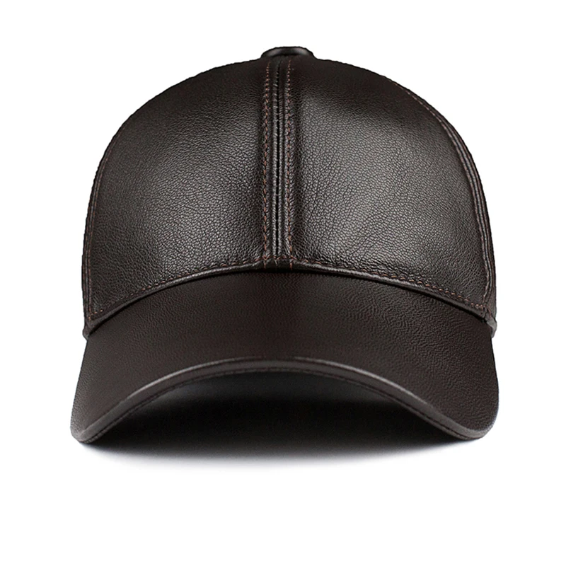 New 2022 Deluxe Top Quality Genuine Leather Man Women Hat Duck Tongue Sheep Skin Outdoor Leisure Baseball Caps Fashion