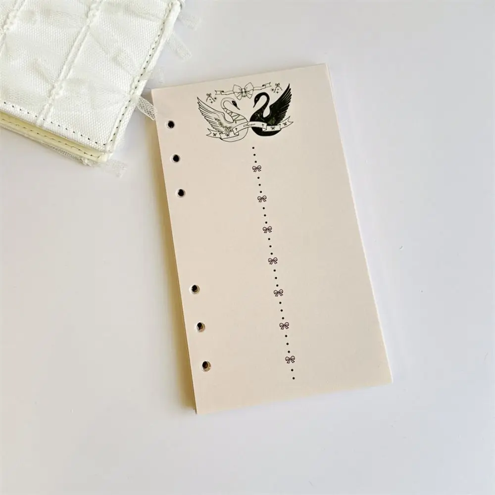 50Sheets A6 Loose Leaf Refill Paper Goose Bowknot Inner Refill Spiral Binder Paper 6-hole Ballet Shoes