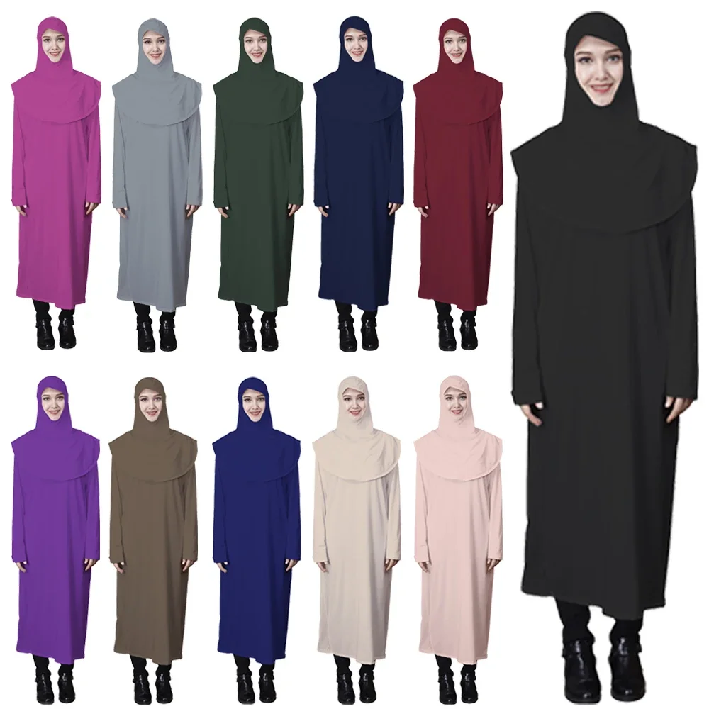 

Мусульманская женская молитвенная одежда с капюшоном Burqa Ид Джеллаба Рамадан Исламский кафтан Химар Платье Халат Абая Кафтан Платье Джалабия Кафтан