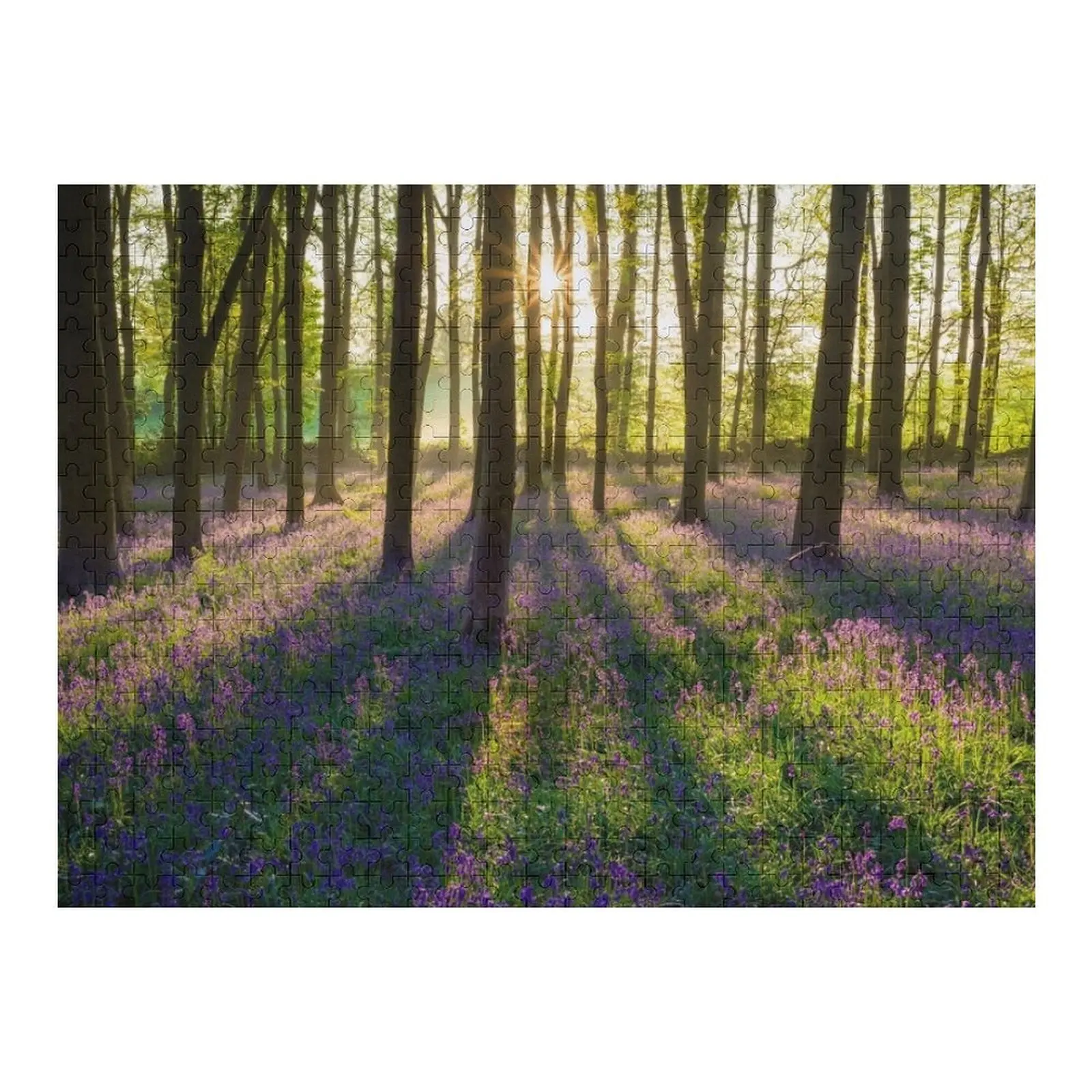 

Головоломка Bluebell Wood Sunrise с персонализированной фотографией, персонализированный подарок с фотографией, кусочки головоломки для взрослых