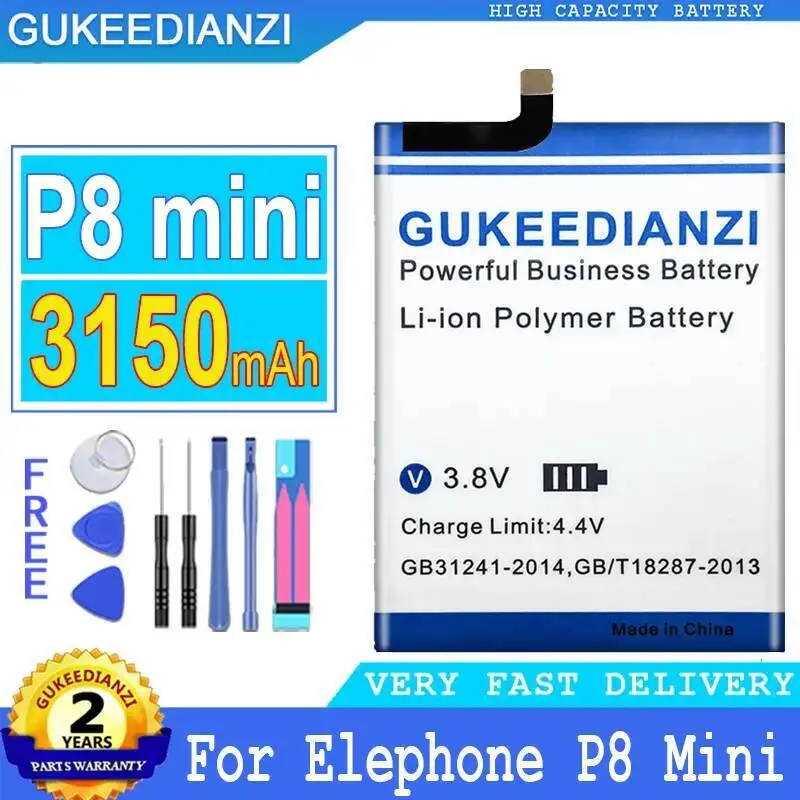 

Высокая производительность для аккумулятора мобильного телефона Elephone P8 Mini 3150 мАч