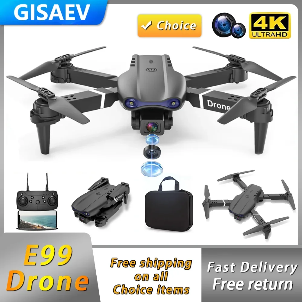 GISAEV E99 Pro Drone Quadcopter Remote Control Handle Four Axis Aircraft HD 6K Photography UAV Altitude Fixation Helicopter Toys