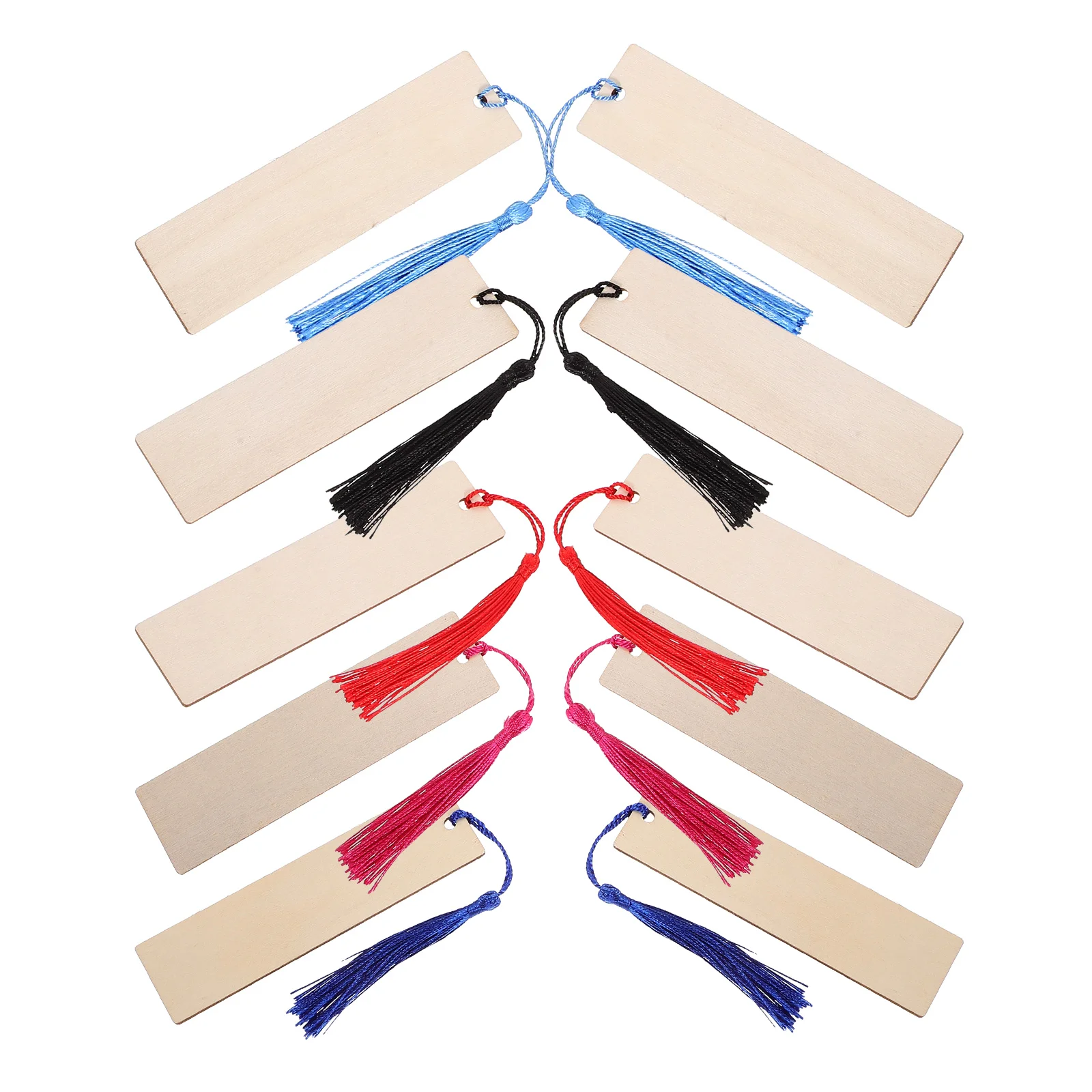 

20Sets Wood Blank Bookmarks Blank DIY Unpainted Page Markers for Craft Painting Handmade Reading Accessories Gift Decoration