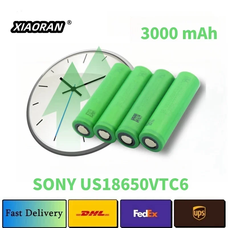 NEW Original 3.7V 3000mah Sony US18650VTC6 Rechargeable Battery Flat Top 30A Max Discharge Li-ion 18650 High current Cell