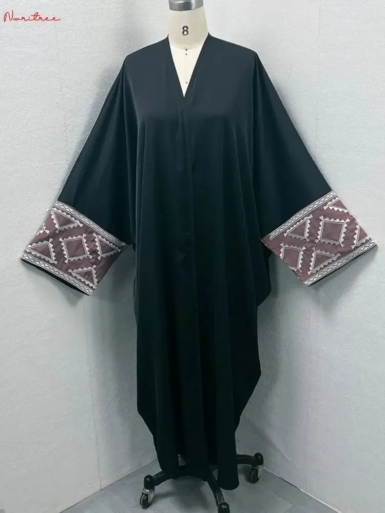 Fashion Embroidery Kimono Oversized Muslim Robe abaya syari female full length Loose Muslim abaya Worship Service abayas wy1995