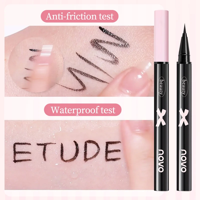 超スリムで正確なリキッドアイライナーペン - 防水、汗に強く、長持ち、速乾性、高発色、メイクアップの必需品