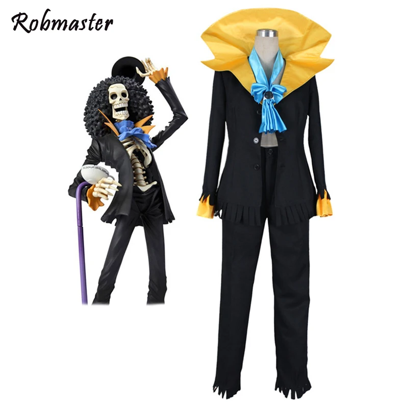 

Hot One Piece Dead Bones Brook Cosplay Costume Unifrom Suit Outfits for Adult Kids XS-3XL