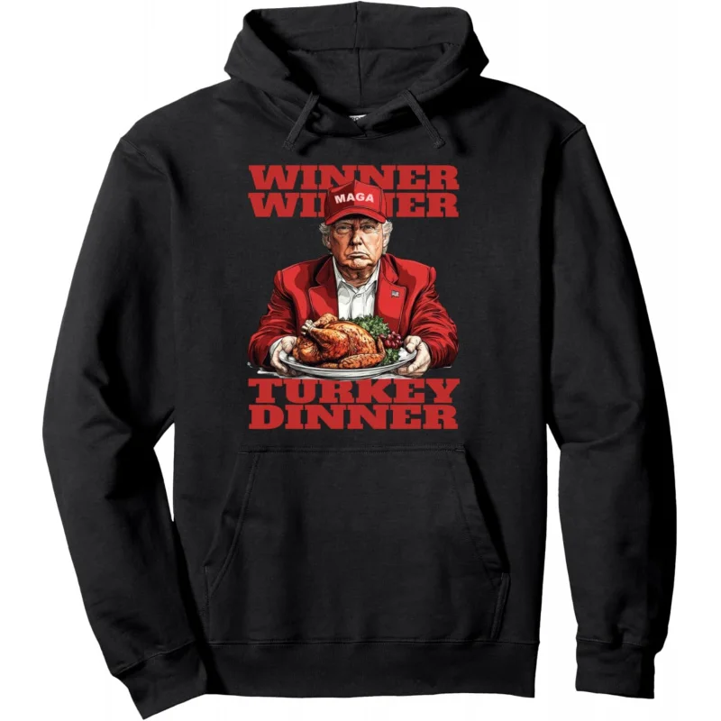 Humorous and funny Trump winner turkey dinner Thanksgiving pullover hoodie