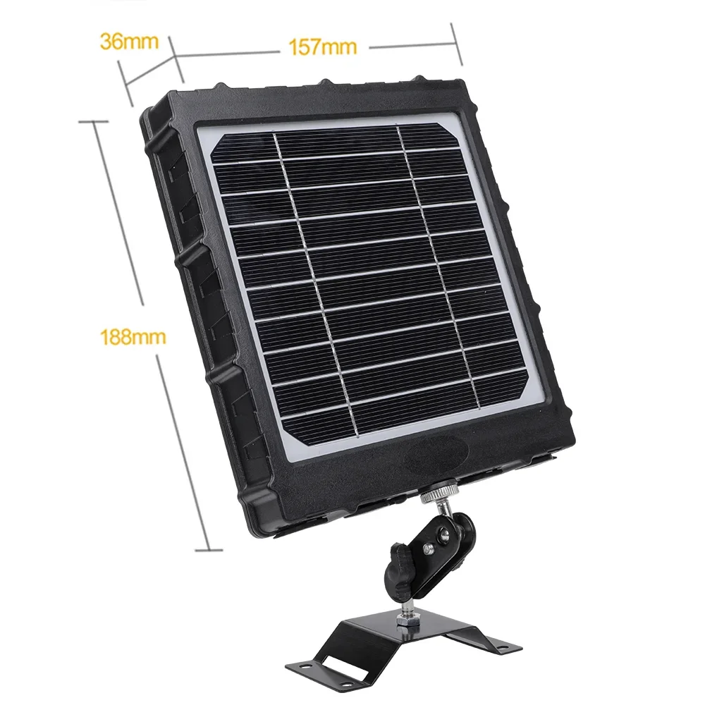 BL8000 Solar Panel High-Efficiency 3W Solar Panel 8000mAh Battery,IP66, DC Output,Tree Belt & Tripod Mount, 5V/2A Fast Charging