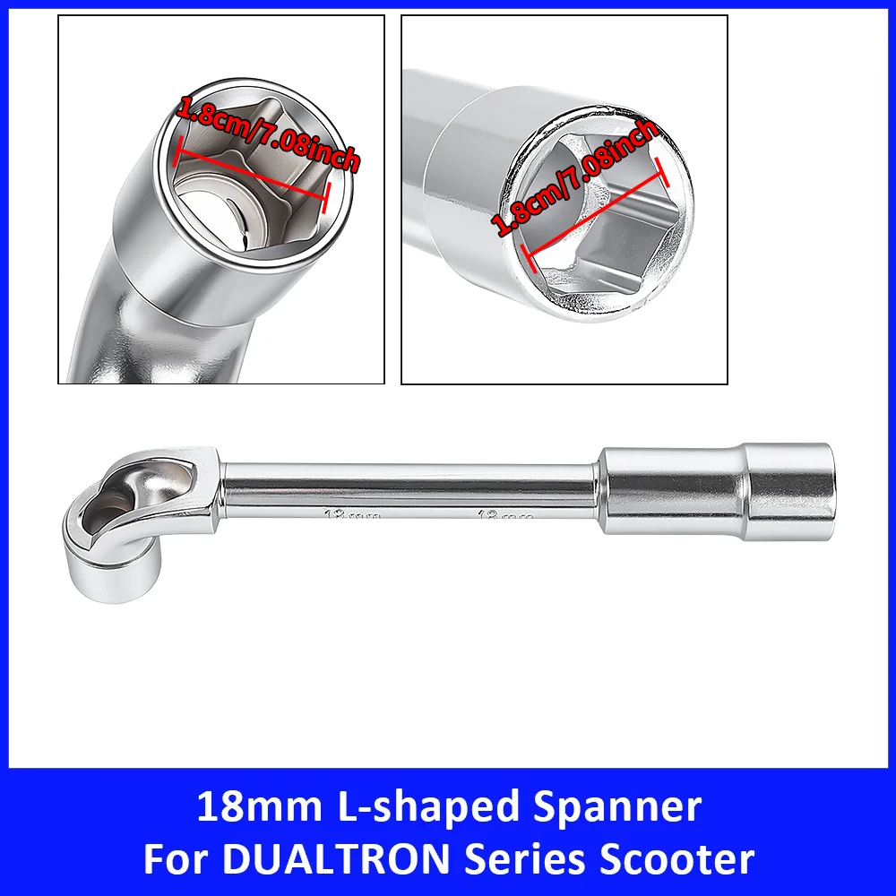 

18mm L-Type Open Socket Wrench Spanner Suitable for DUALTRON Series Electric Scooter Motor Axle Nut Tightening Loosening Tool