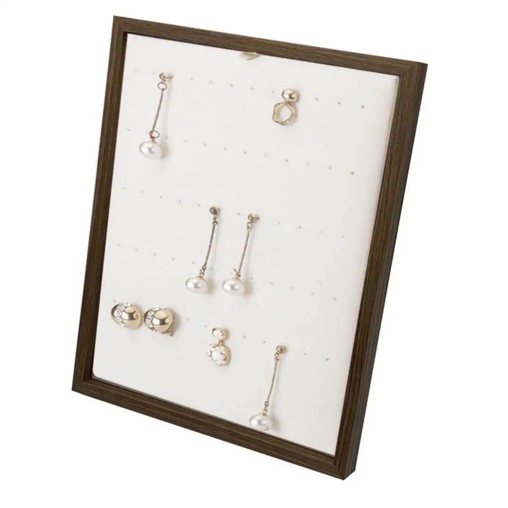 Wooden Jewelry Display Stand Vertical Board Showcase Counter Organizer for Bracelet Necklace Store Home