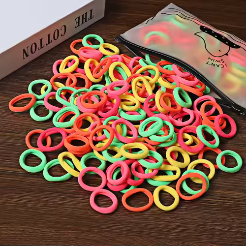 50/100Pcs Hair Bands for Children Colorful Nylon Scrunchie Hair Ties Rubber Band Kids Elastic Hair Leagues Girl Hair Accessories - Image 30