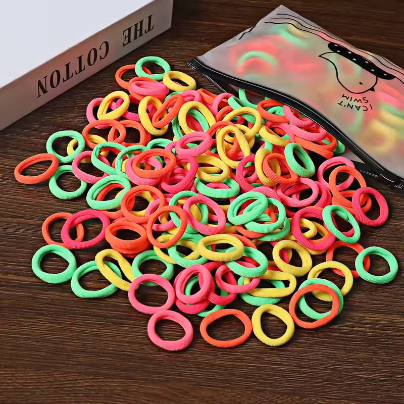 50/100Pcs Hair Bands for Children Colorful Nylon Scrunchie Hair Ties Rubber Band Kids Elastic Hair Leagues Girl Hair Accessories - Image 30