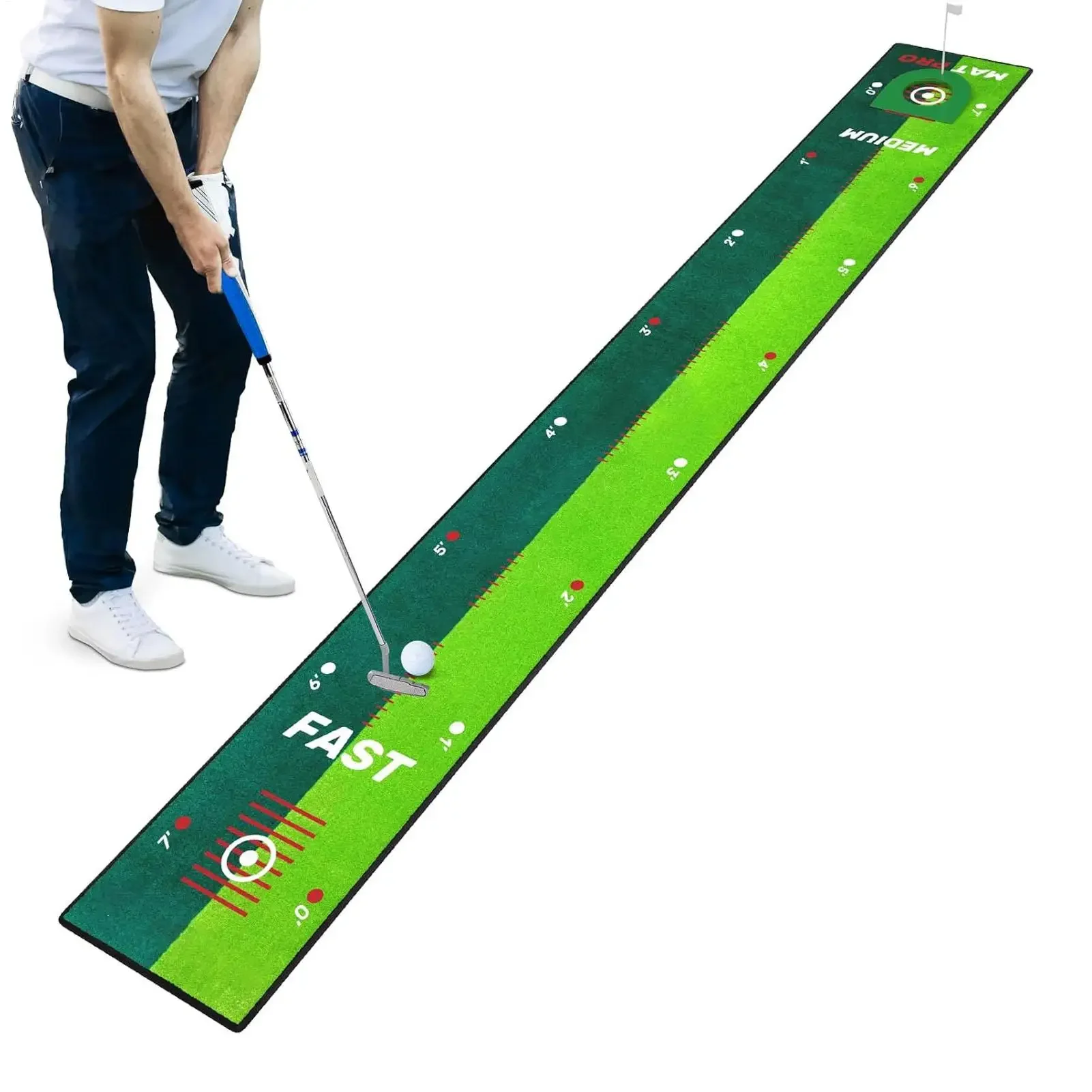 30x250cm-ノンスリップゴルフパッティングマット屋内屋外ゴルフトレーニンググリーンマット家庭用裏庭オフィス毎日のゴルフエクササイズパッド