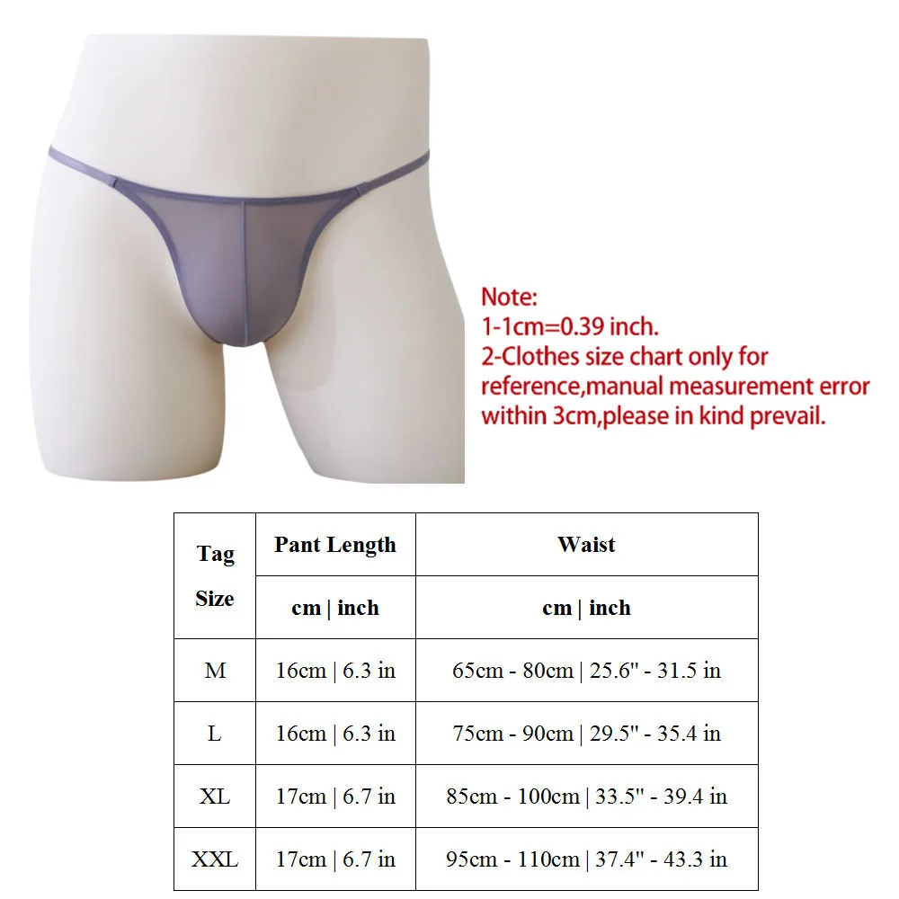 Mens Low Waist Lingerie Sexy G-String Briefs Underwear Men Low Rise Underpants Bikini Mens Mini Boys Student Elastic Panties