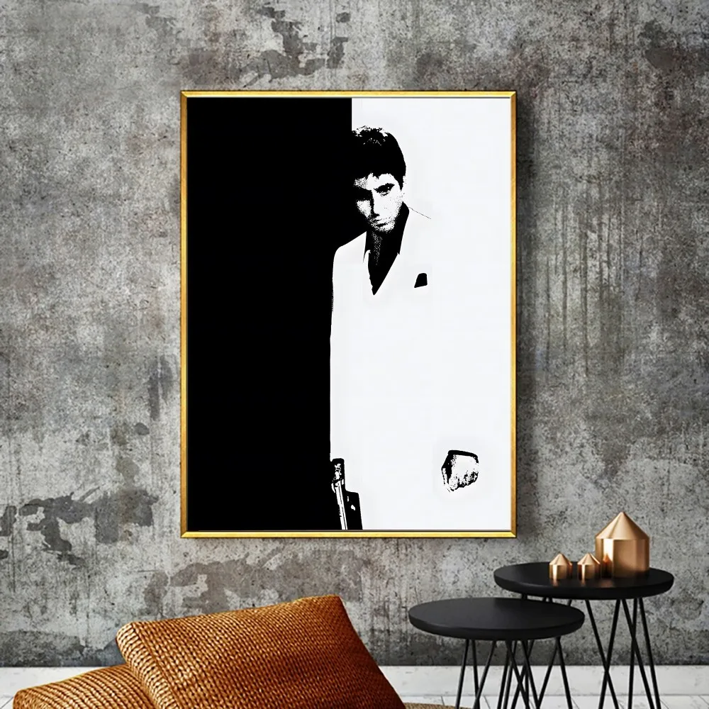 AAA Classic Movie Scarface Poster No Framed Poster Kraft Club Bar Paper Vintage Poster Wall Art Painting Bedroom Study Stickers