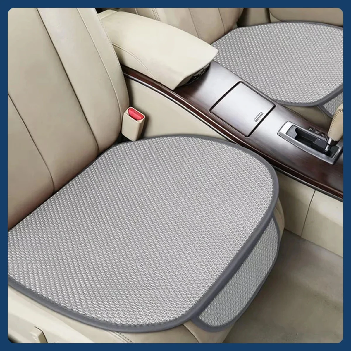Summer Cool Car Seat Cover Cool Breathable Fabric Car Front Seat Cushion/Rear Seat Cushion/Three -piece Car Interior Accessories