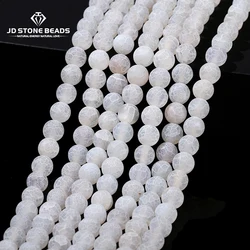 4 6 8 10mm Natural White Weathered Agate Bead Round Loose Spacer Bead For Jewelry Making Diy Necklace Bracelet Accessory 15