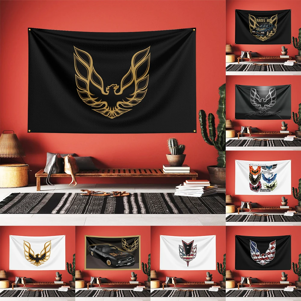 3X5FT Pontiac Firebird Trans Am автомобильный флаг баннер полиэстер уличное украшение комната гараж сад