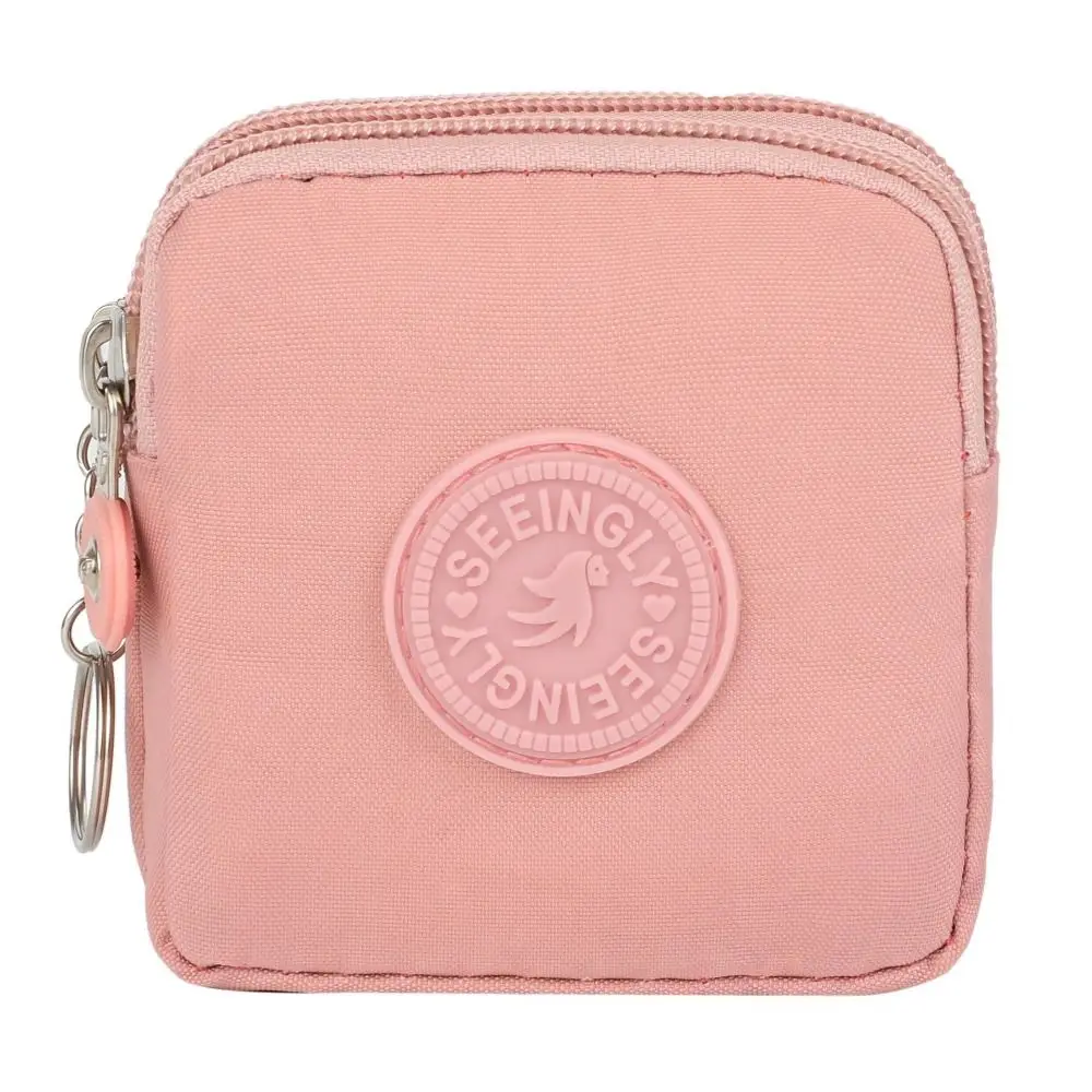 Durable Canvas Money Coin Purse Waterproof with Key Ring Credit Card Holoder Wear-resistant Wallet Money Bag Male Female