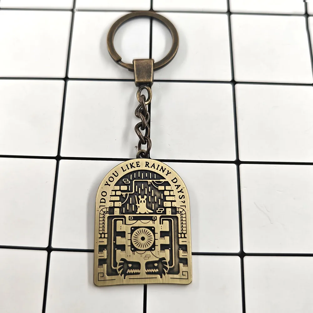 Rain World Schlüsselanhänger Slugcat „Magst du Regentage?“ Metall-Schlüsselring Indie-Spiel-Fan-Kollektion Rucksack Auto Anhänger Sammlerstück Geschenk – Detail 8