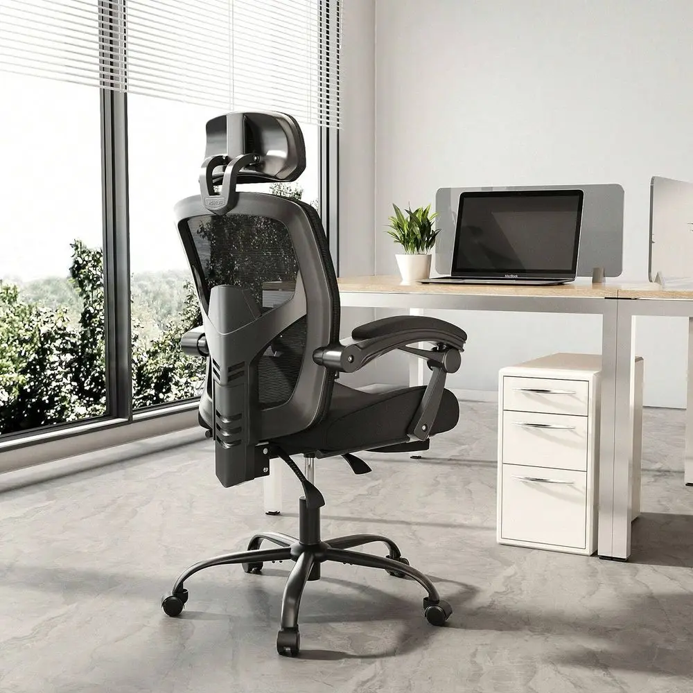 

Office Computer Desk Chair, Ergonomic HighBack Mesh Rolling Work Swivel Chairs With Wheels, Comfortable Lumbar Support, Comfy A