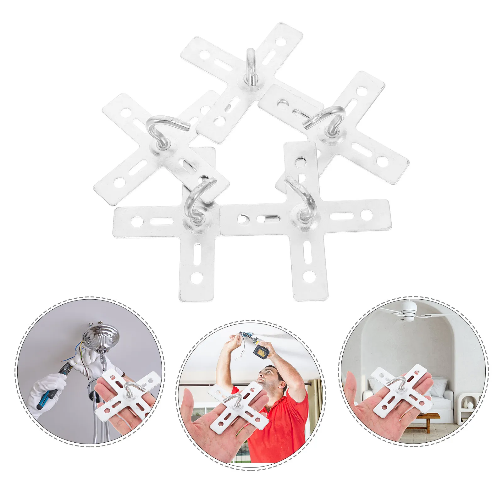 5Pcs Iron Ceiling Hook For Hallway Ceiling Light Electrician Robust Lamp Easy Install Fixture Mounting Bracket