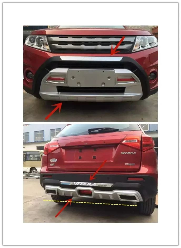 For Suzuki vitara 2016-2018 ABS Engineering Plastics front and rear bumpers anti-scratch protection car accessories