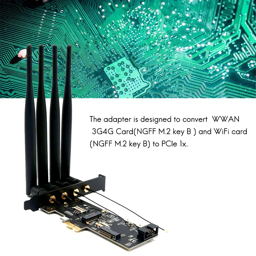 Carte adaptateur VO-M.2 PCI-E NGFF M.2 clé B et clé A vers Pcie X1 adaptateur pour carte 3G/4G et Wifi