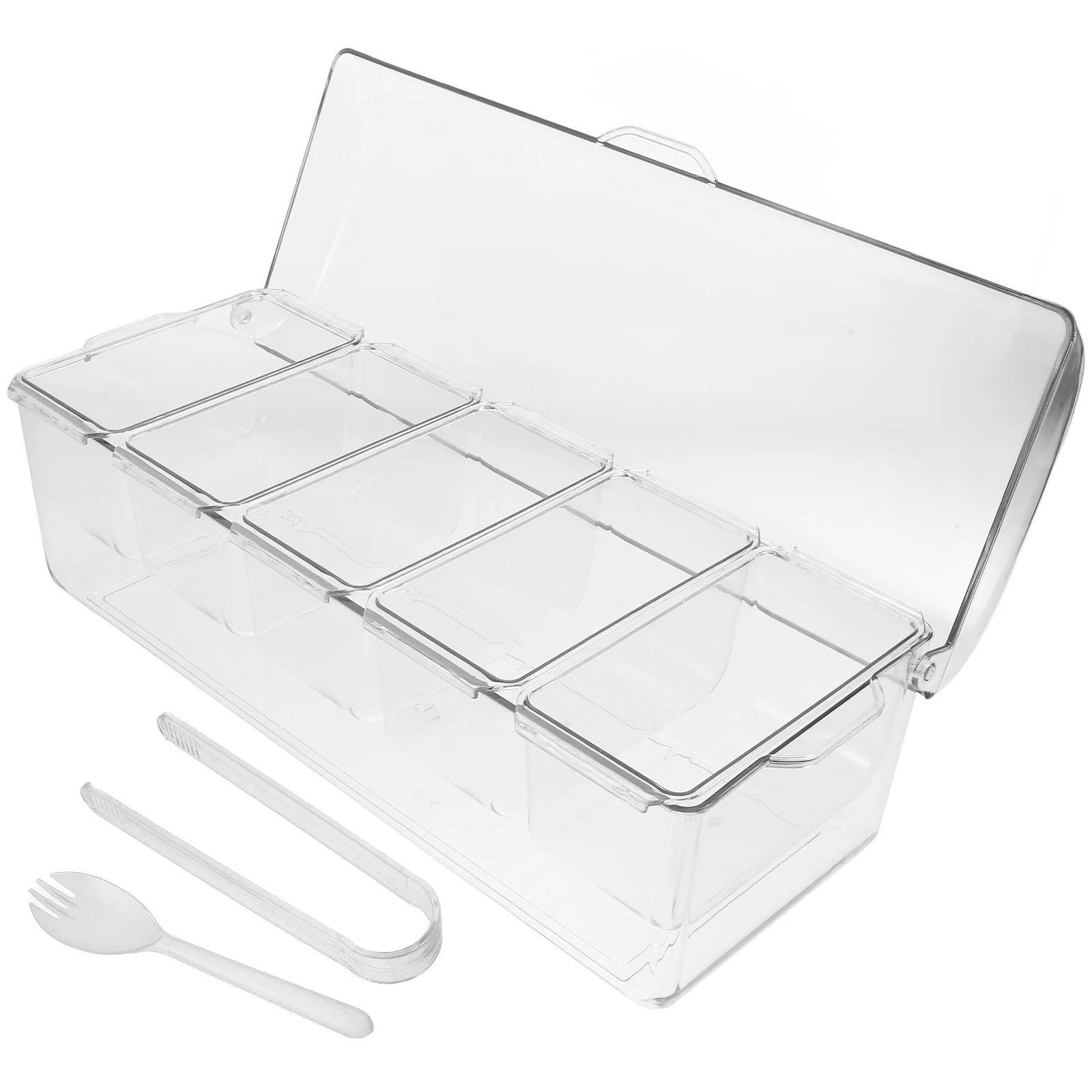 

Seasoning Box Transparent Refrigerated Food Display Tray Containers Sealed for Air Tight