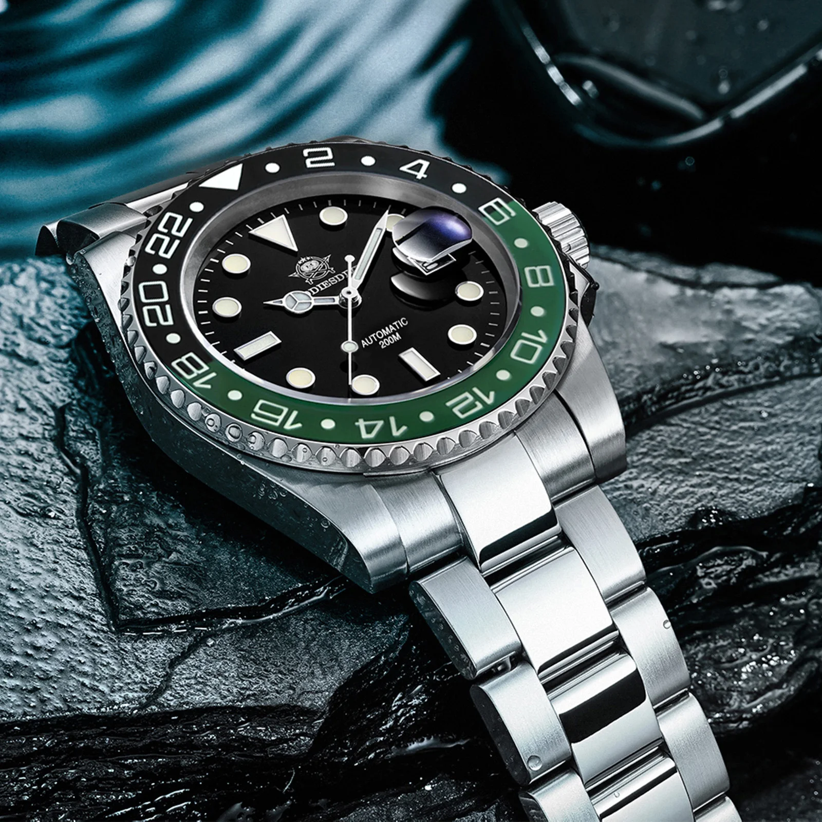 ADDIESDIVE Date Display Ceramic Bezel Japan NH35A Men's Diver Watch Sapphire Glass Super Luminous 20Bar Waterproof Wristwatches