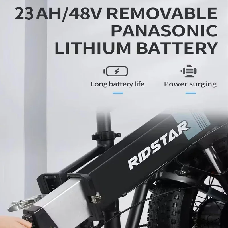 Ridstar H20 Pro Electric Bike 2000W Dual Motor Folding 48V23AH Hidden Battery Electric Bicycle 20*4.0 Inch Fat Tire Bike E Bike