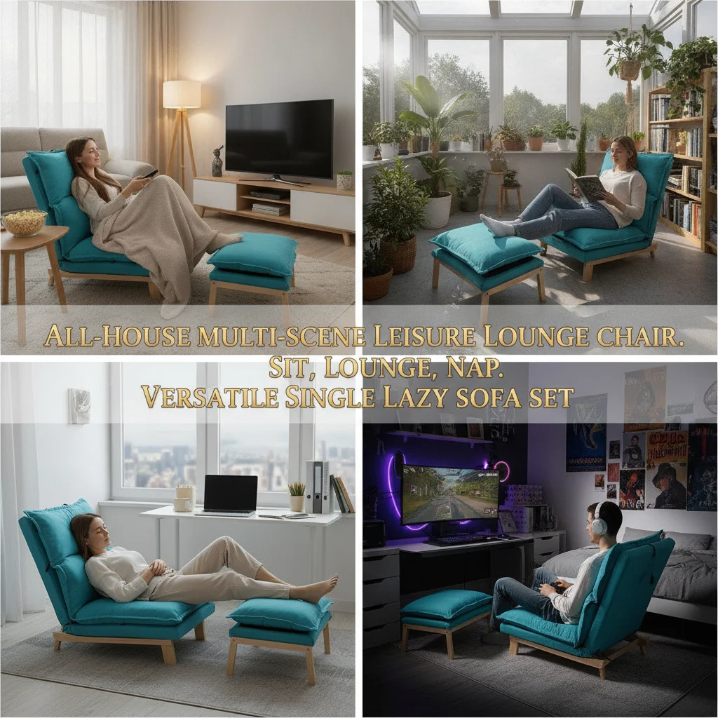 Adjustable lounge chair backrest recline positions