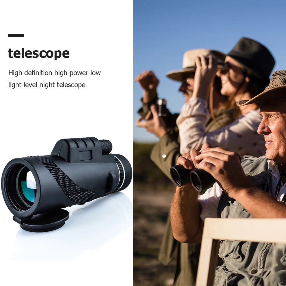 

10X Monocular Telescope Lightweight Portable Monocular BAK4 Optical Lens Handheld Telescope for Hunting Camping Hiking