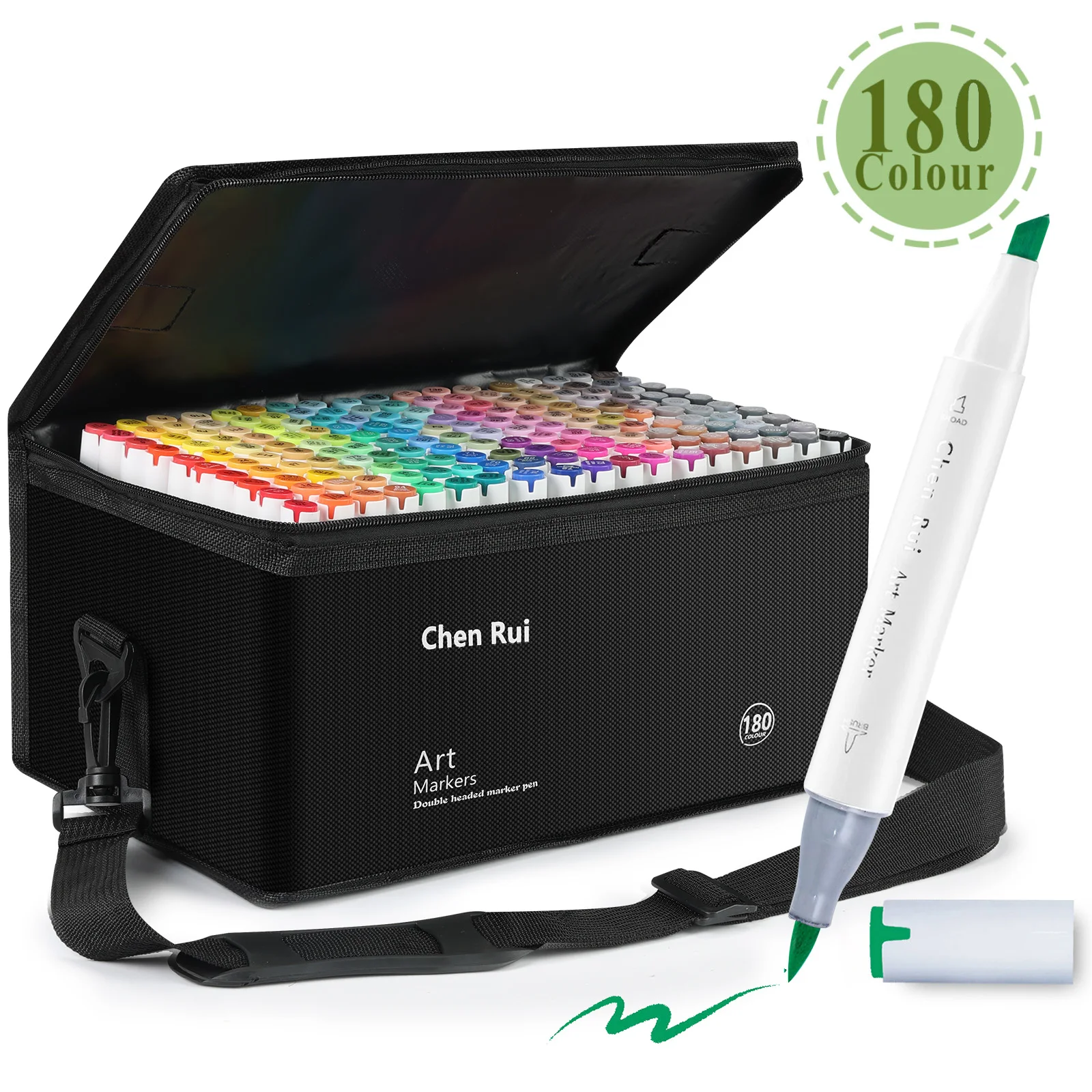 

48-180 цветов, кисть с двойным наконечником и долото, перманентные художественные маркеры, набор принадлежностей для рисования для раскрашивания иллюстраций «Снова в школу»