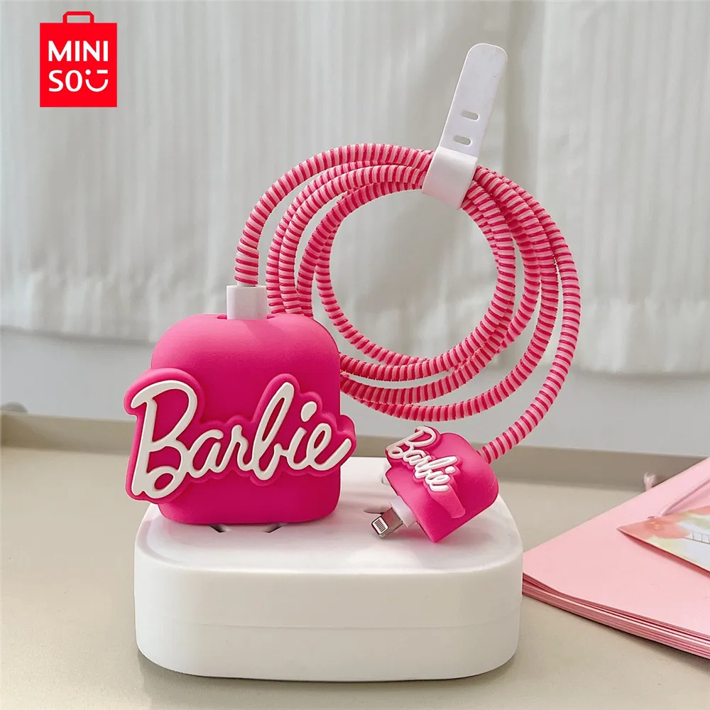 Kawaii Mininstants Barbie-Protecteur de câble pour iPhone et iPad, étui de chargeur, gestion des câbles, organisateurs de fil de téléphone, 18W,