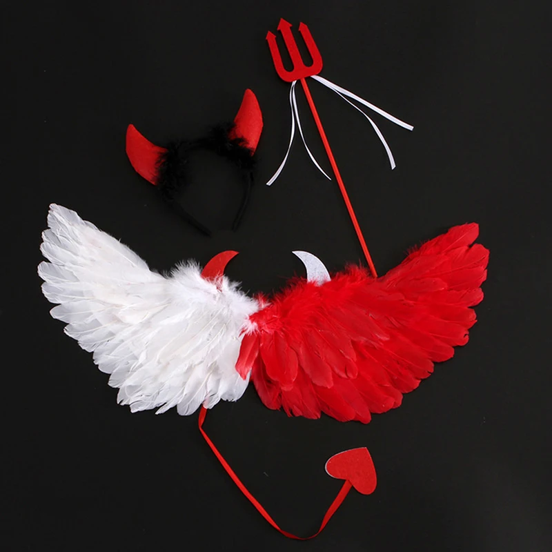 1PC Layout di scena Festa Decorazioni natalizie Ali di piume d'angelo Puntelli per feste Bambini Donne Ragazze Sfilata di spettacoli