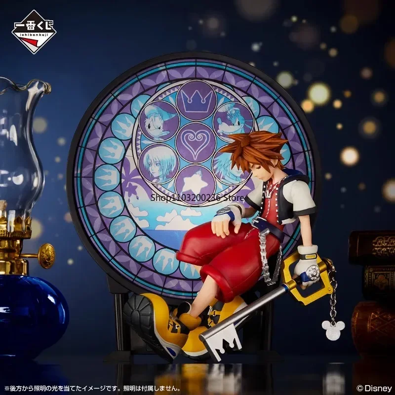 BANDAI Original Ichiban Kuji Kingdom Hearts Sora Anime Action Figures Collectible Model Toys Gift for Boy