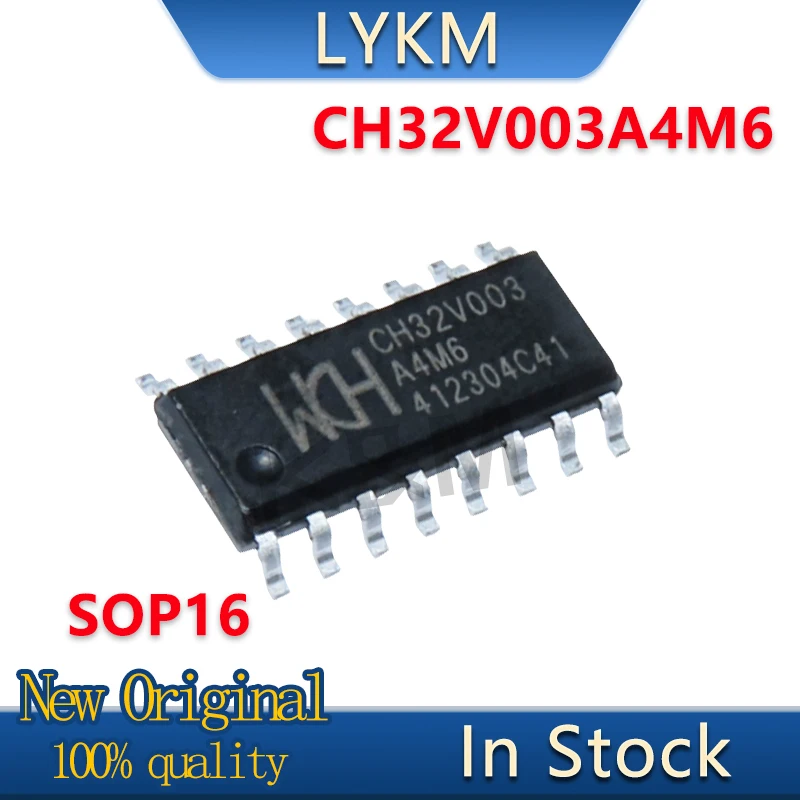 10-100/PCS New Original CH32V003A4M6 CH32V003 A4M6 SOP16 Microcontroller chip In Stock