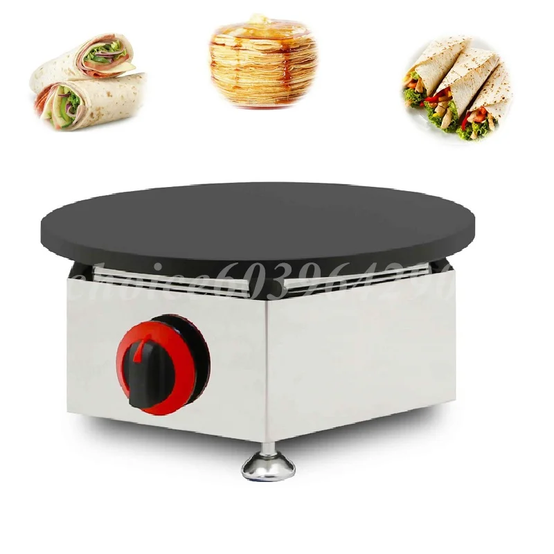 Commercial Gas Crepe Maker Pancake Making Machine Flat Plate Crepe Griddle Fully Automatic Portable Tortillas Oil Cake Machine