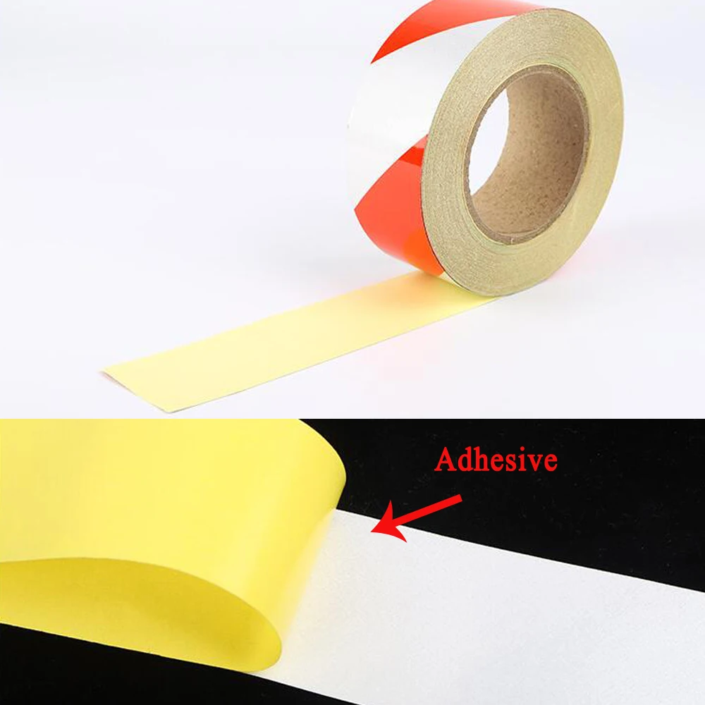 Reflective Warning Tape Workshop Warning Landmark Sticker Non-slip Wear-resistant Waterproof Zebra Crossed Floor Tape