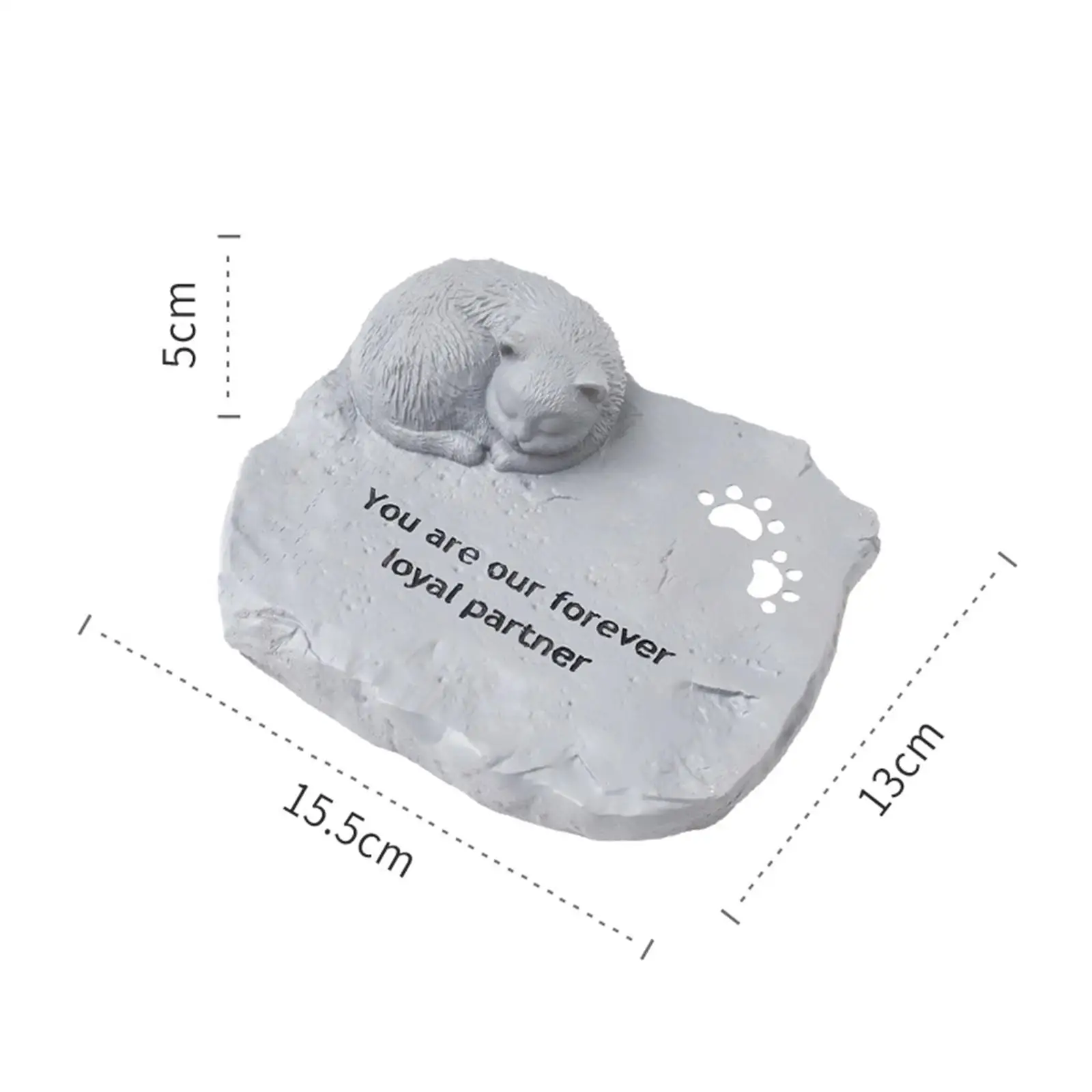 Pet Memorial Stones Resin Weatherproof Gravestone Garden Headstone Pet Tombstones for Lawn Outside Backyard Garden Outdoors