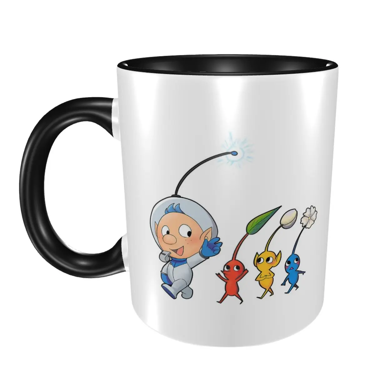 

Кружка Pikmin, забавные керамические кофейные чашки, чайные кружки, чашка для молока, посуда для напитков, подарок для женщины и мужчины