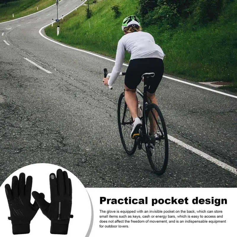 Cycling Gloves Touchscreen Lightweight Running & Full Finger Workout Gloves Windproof & Anti-Slip Shock-Absorbing Gym